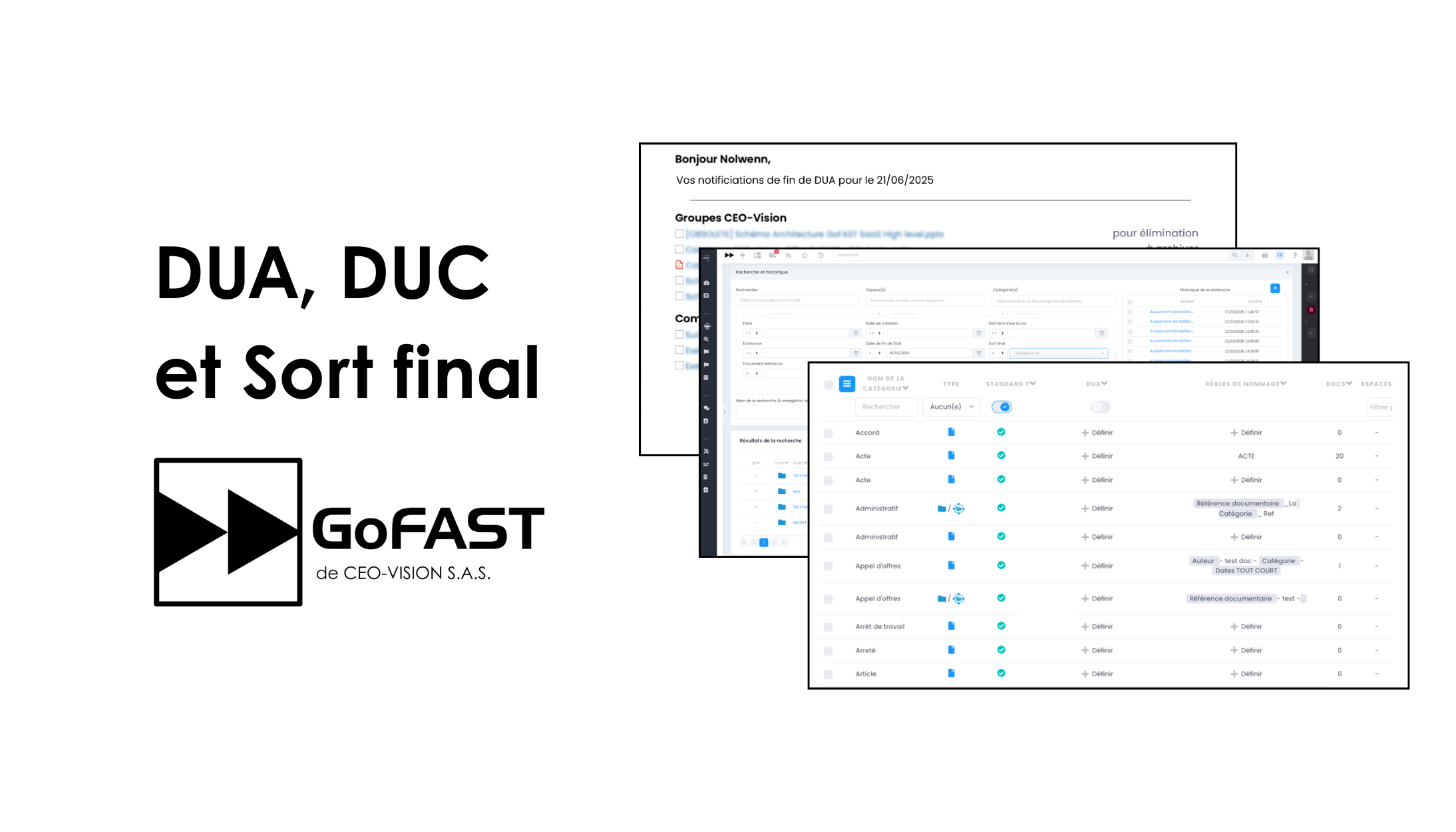 DUA, DUC et sort final : GoFAST automatise le cycle de vie documentaire
