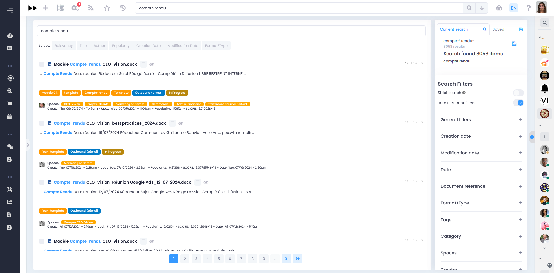search bar display