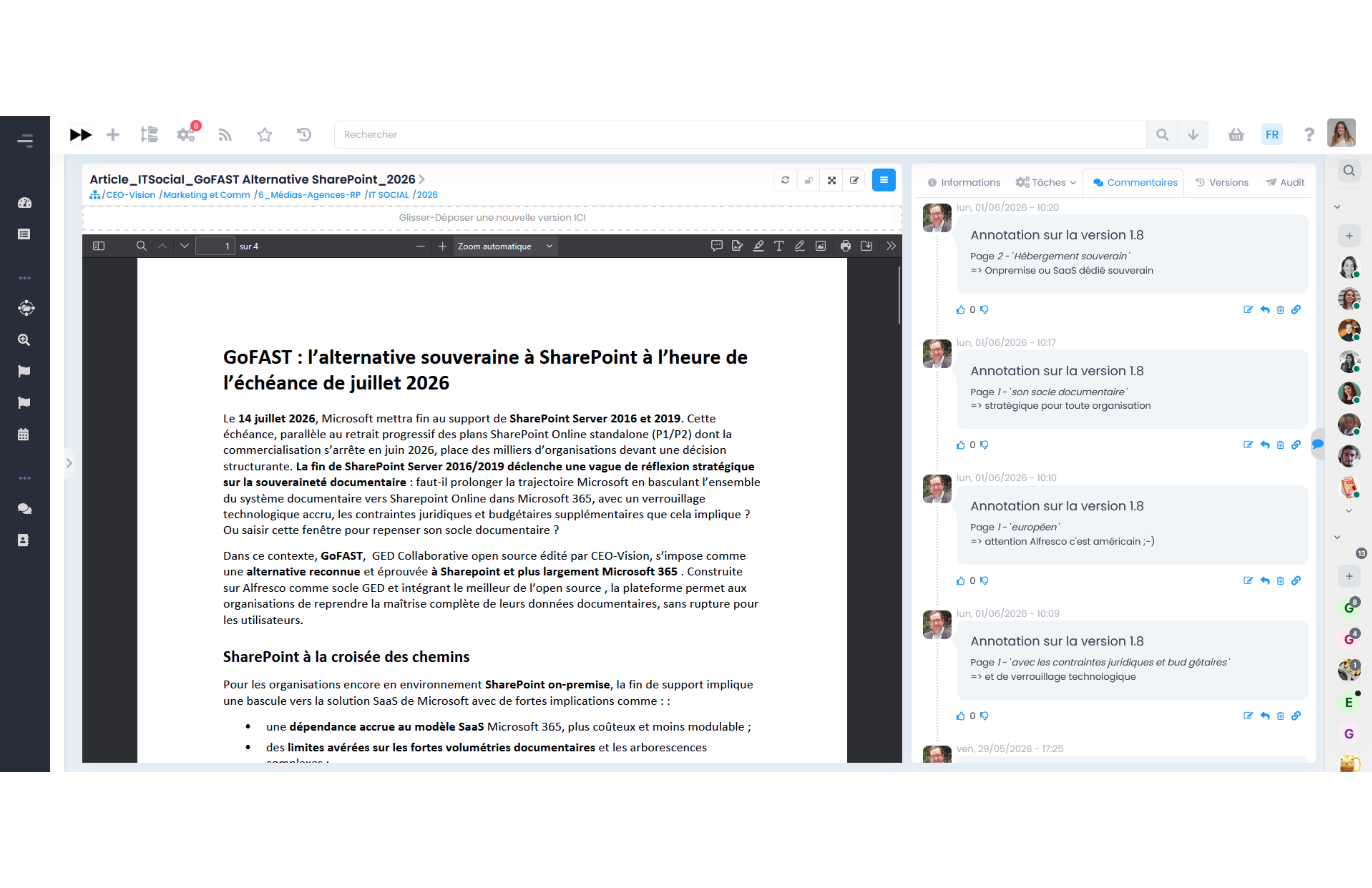 Annotation sur GoFAST