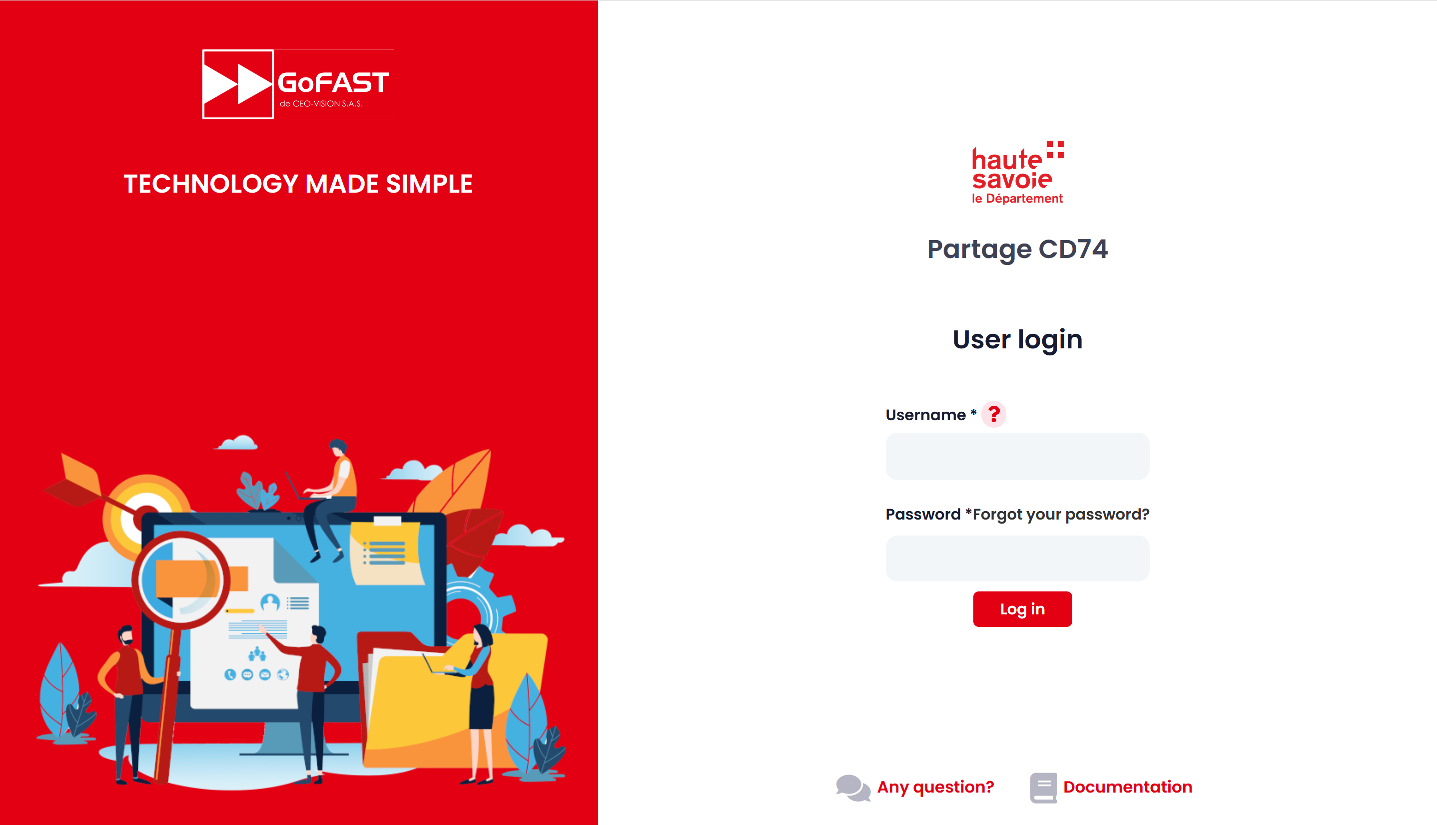 Gofast home page screenshot