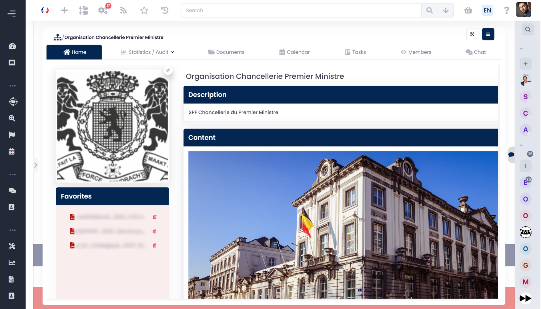 personnalized spaces screenshot