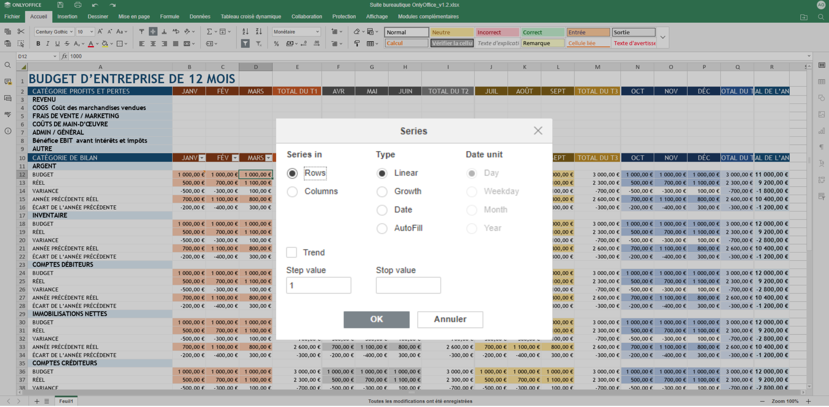 capture d'écran gofast series fonction